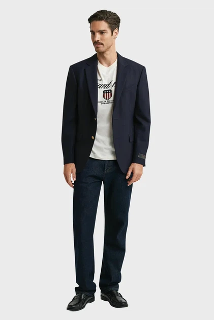 Чоловіча біла футболка GRAPHIC Gant L 2003370 - изображение 2