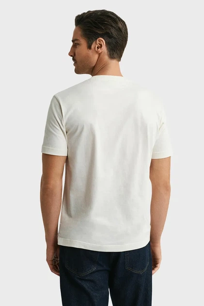 Чоловіча біла футболка GRAPHIC Gant L 2003370 - изображение 3