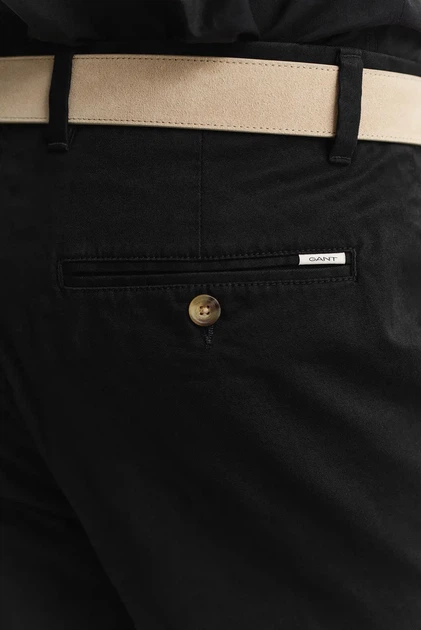 Чоловічі чорні чіноси SLIM CLASSIC Gant 33-32 1501000 - изображение 4