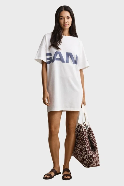 Жіноча біла сукня GRAPHIC PRINT Gant XS 4201319 - Фото 2 Жіноча біла сукня GRAPHIC PRINT Gant XS 4201319 - изображение 2