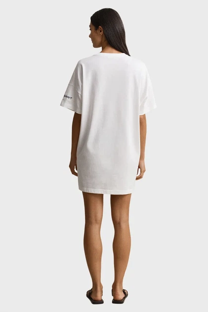 Жіноча біла сукня GRAPHIC PRINT Gant XS 4201319 - Фото 4 Жіноча біла сукня GRAPHIC PRINT Gant XS 4201319 - изображение 4