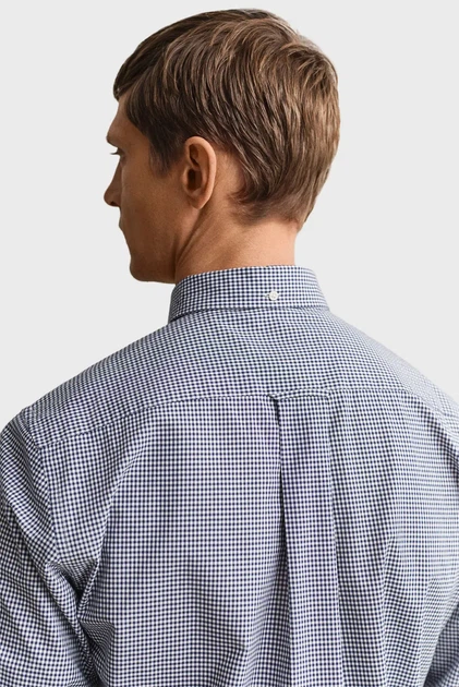 Чоловіча темно-синя картата сорочка CLASSIC GINGHAM Gant M 3000150 - изображение 5