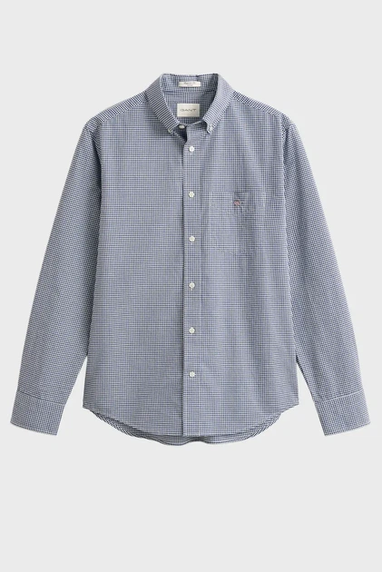 Чоловіча темно-синя картата сорочка CLASSIC GINGHAM Gant M 3000150 - изображение 6