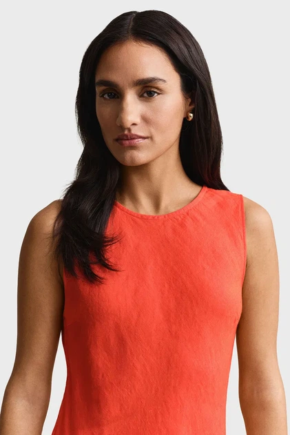 Жіноча червона лляна сукня BIAS CUT Gant 34 4503525 - изображение 4