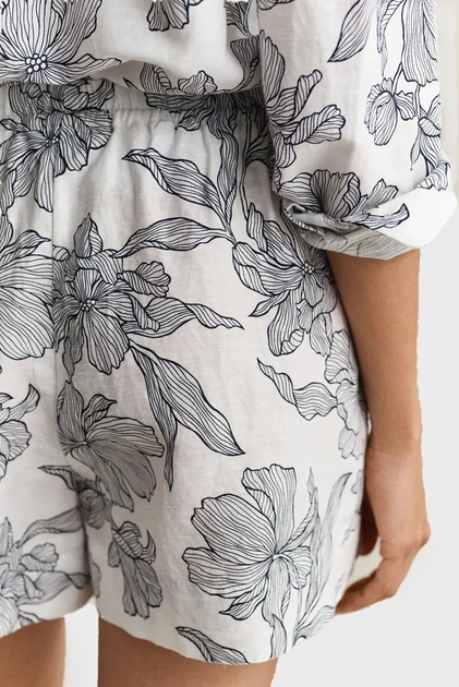Жіночі білі лляні шорти з візерунком FLORAL Gant 34 4020144 - изображение 5