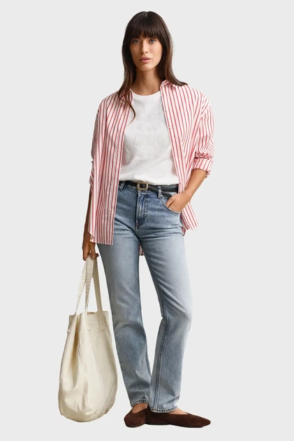 Жіноча біла футболка GRAPHIC Gant M 4201439 - Фото 2 Жіноча біла футболка GRAPHIC Gant M 4201439 - изображение 2