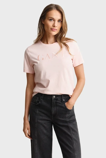 Жіноча пудрова футболка TONAL GRAPHIC Gant M 4200502 - Фото 1 Жіноча пудрова футболка TONAL GRAPHIC Gant M 4200502 - изображение 1