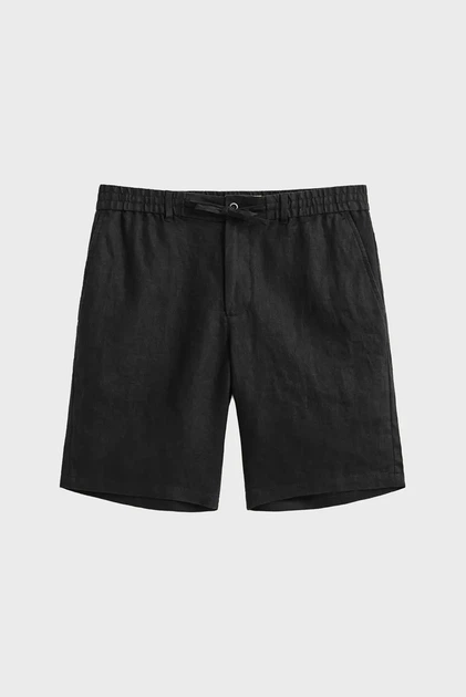 Чоловічі чорні лляні шорти Gant L 205610 - изображение 6
