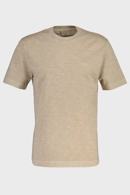 Чоловіча бежева футболка WASHED Gant M 2003419 - Фото 1 Чоловіча бежева футболка WASHED Gant M 2003419 - изображение 1