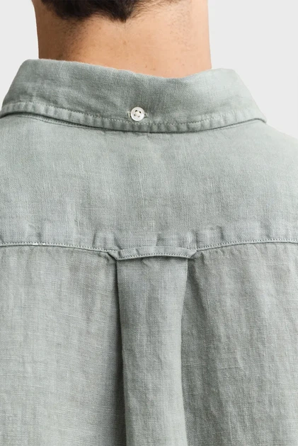 Чоловіча м'ятна лляна сорочка GMNT DYED Gant XL 3240120 - зображення 5