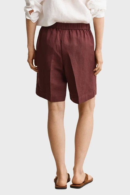 Жіночі коричневі лляні шорти BLEND PULL ON Gant 40 4020140 - Фото 3 Жіночі коричневі лляні шорти BLEND PULL ON Gant 40 4020140 - изображение 3