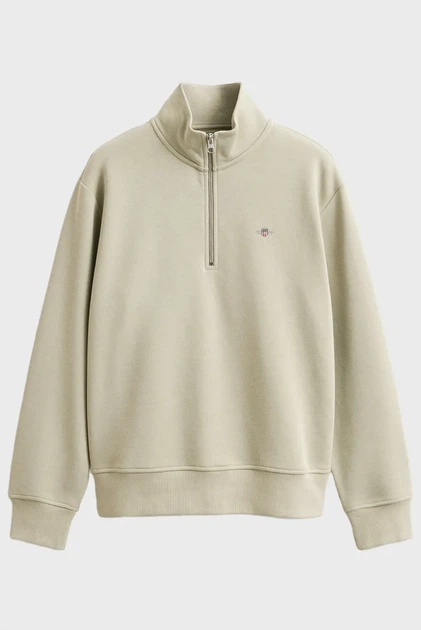 Жіноча бежева спортивна кофта SHIELD HALF-ZIP Gant L 4200561 - Фото 5 Жіноча бежева спортивна кофта SHIELD HALF-ZIP Gant L 4200561 - изображение 5