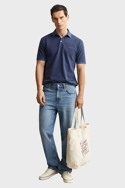 Чоловіче темно-синє поло SUNFADED Gant XL 2014057 - зображення 2