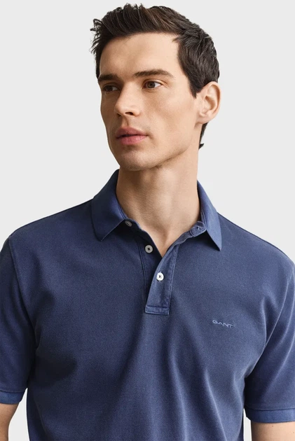 Чоловіче темно-синє поло SUNFADED Gant XL 2014057 - зображення 4