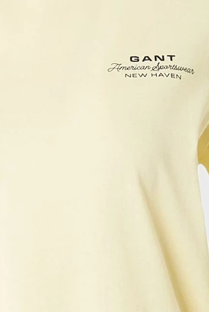 Жіноча жовта футболка REG GRAPHIC Gant M 4201487 - изображение 2