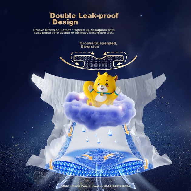 Подгузники-трусики Longmaoboshi Surprise Night 5XL, 32шт - изображение 6