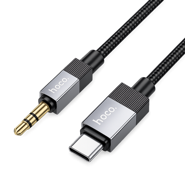 Аудиокабель Hoco UPA32B USB Type-C – 3.5 мм AUX DAC 1 м - изображение 4