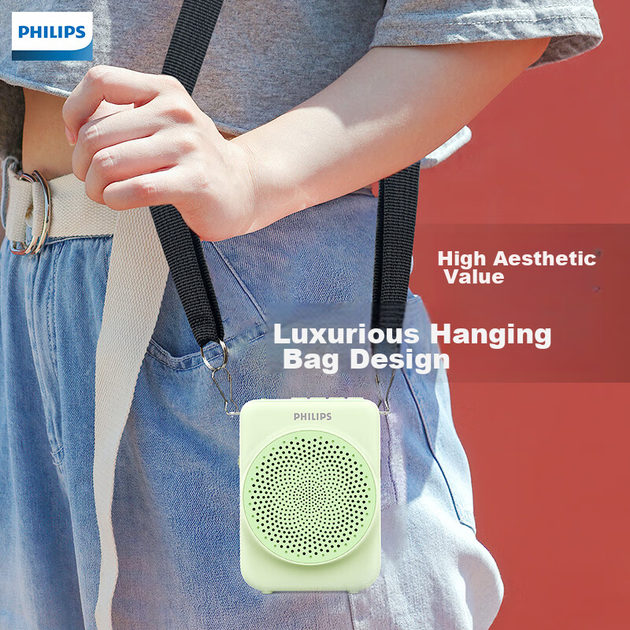 PHILIPS SBM609, портативный усилитель для учителей, Bluetooth-колонка с поясным микрофоном, громкоговоритель для экскурсий и публичных выступлений, учебное пособие, зеленый цвет. - Фото 5 PHILIPS SBM609, портативный усилитель для учителей, Bluetooth-колонка с поясным микрофоном, громкоговоритель для экскурсий и публичных выступлений, учебное пособие, зеленый цвет. - изображение 5