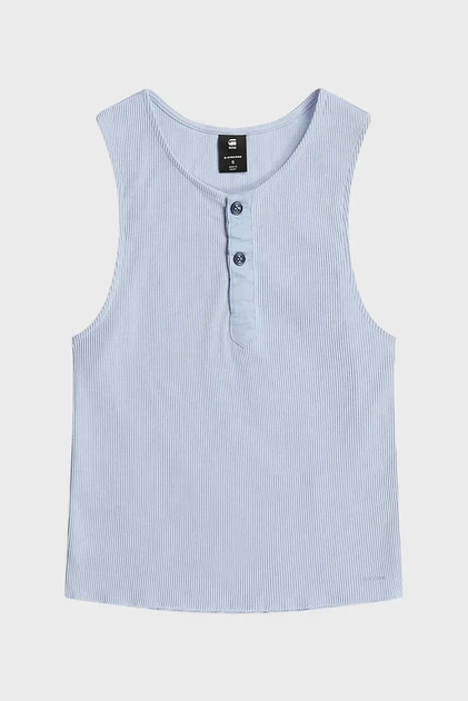 Жіночий блакитний топ henley G-Star M D28740,E487 - изображение 6