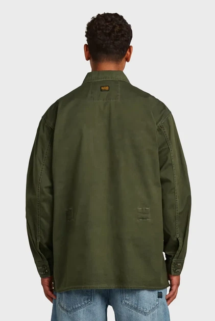 Чоловіча оливкова двостороння сорочка Reversible G-Star L D28340,E396 - Фото 3 Чоловіча оливкова двостороння сорочка Reversible G-Star L D28340,E396 - изображение 3