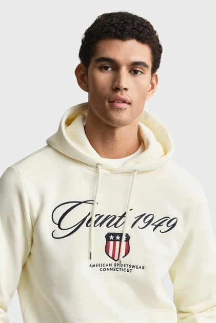 Чоловіче біле худі GRAPHIC Gant S 2067094 - Фото 4 Чоловіче біле худі GRAPHIC Gant S 2067094 - изображение 4