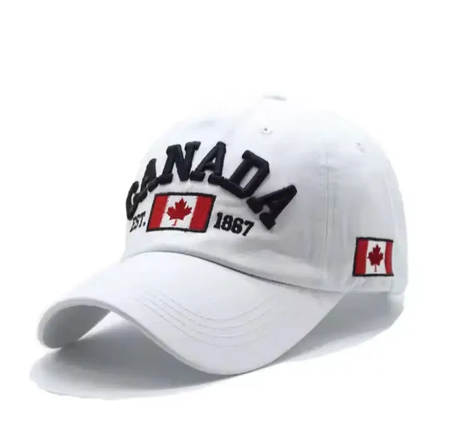 Кепка бейсболка Canada белая унисекс с 3D вышивкой и флагом Канады, регулируемая, размер 54–60 см - Фото 1 Кепка бейсболка Canada белая унисекс с 3D вышивкой и флагом Канады, регулируемая, размер 54–60 см - изображение 1