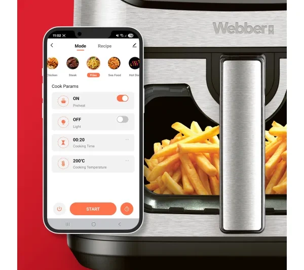 Аерофритюрниця Webber AF938 2200W 8л Мобільний додаток - изображение 11