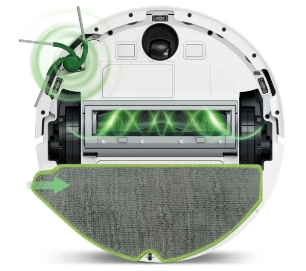 Робот-пилосос iRobot Roomba 115 Combo Y454240 Функція миття Станція очищення Створення карти приміщення 62дБ - Фото 4 Робот-пилосос iRobot Roomba 115 Combo Y454240 Функція миття Станція очищення Створення карти приміщення 62дБ - зображення 4