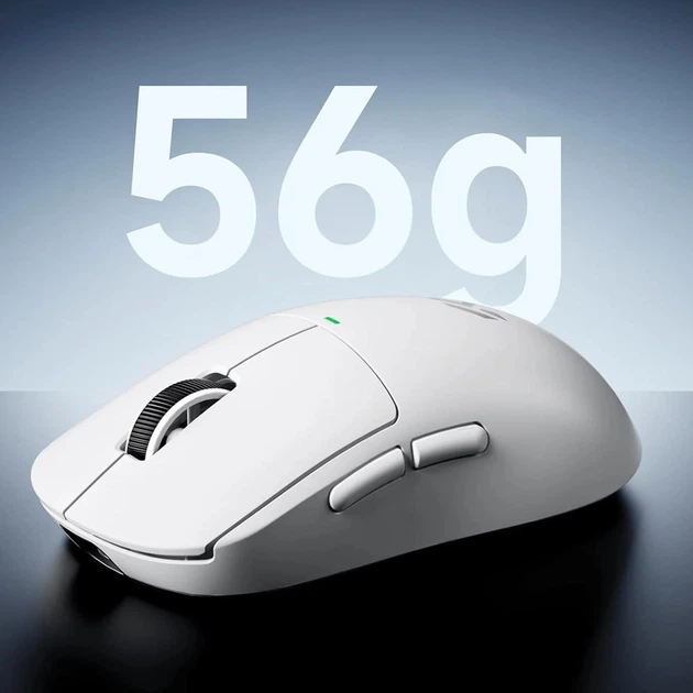 Игровая Мышка MCHOSE A5 V3 Голубая Беспроводная Трехрежимная 2.4G/Bluetooth/Кабель, 8000Hz, Батарея 120 Часов Работы, PAW3395, 26000 DPI, 56 Грам Легкая - изображение 5