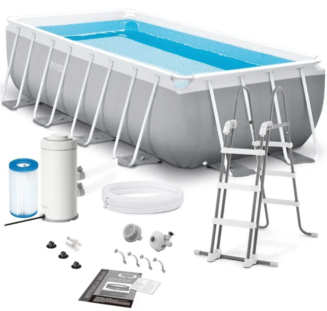 Каркасный бассейн для дачи Prism Frame Pool Intex Каркасный летний бассейн большой (400 x 200 x 122 см) - изображение 3