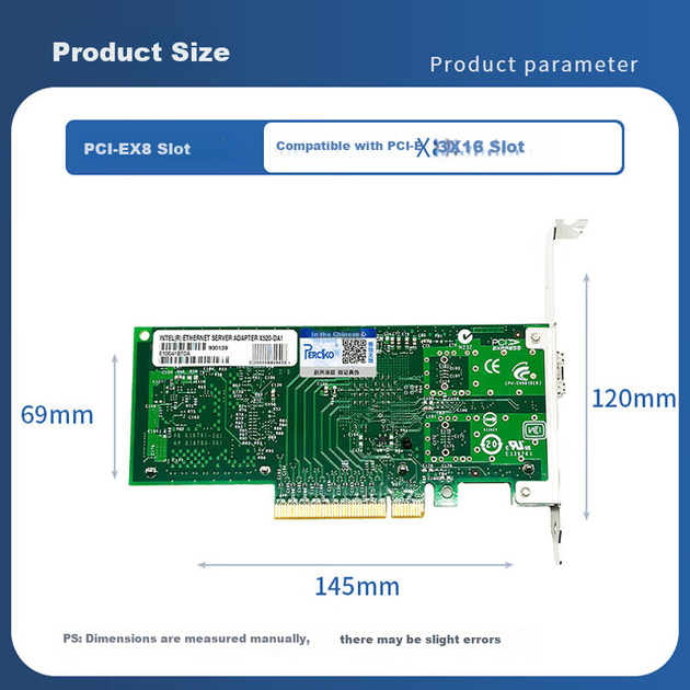 Сетевая карта PERCKO Intel 82599 Chip PCI-Ex8 10G Gigabit Fiber Optic Network Card X520-DA1, SFP+ Server E10G41BF, совместимая с X520T1 M2, для подключения к гигабитной сети. - Фото 5 Сетевая карта PERCKO Intel 82599 Chip PCI-Ex8 10G Gigabit Fiber Optic Network Card X520-DA1, SFP+ Server E10G41BF, совместимая с X520T1 M2, для подключения к гигабитной сети. - изображение 5