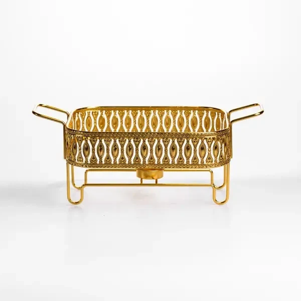 Мармит фарфоровый Tiffany 1 л квадратный на металлической подставке 28x23x7 см белый - изображение 2