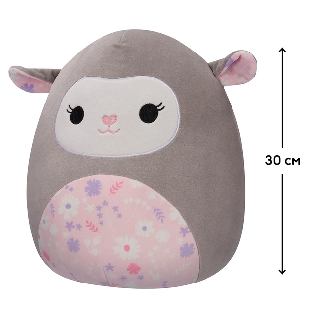 Мягкая игрушка Squishmallows Серое ягненок 30 см Плюш Серый - изображение 2