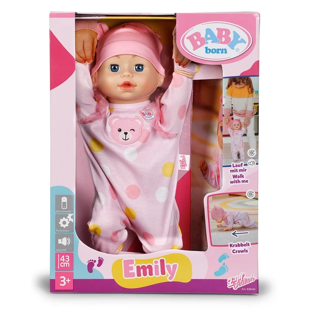 Інтерактивна лялька Baby Born Перші кроки Емілі 43 см пластик - зображення 2