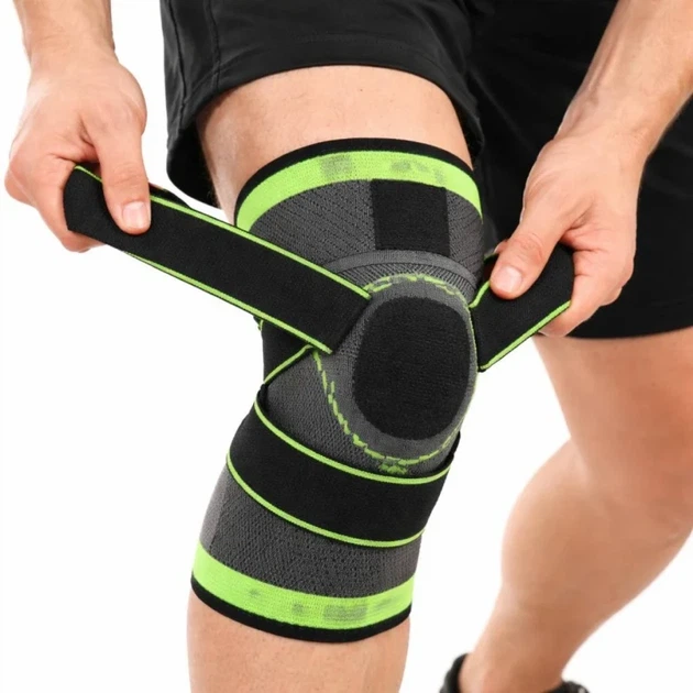 Бандаж коленного сустава Knee Support WN-26 поддерживающий нейлон спандекс 20x27 см зеленый - Фото 1 Бандаж коленного сустава Knee Support WN-26 поддерживающий нейлон спандекс 20x27 см зеленый - изображение 1