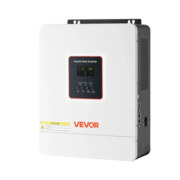 Гібридний інвертор VEVOR 24 В 4000 Вт 100А зарядка от сети Wi-Fi - Фото 1 Гібридний інвертор VEVOR 24 В 4000 Вт 100А зарядка от сети Wi-Fi - зображення 1