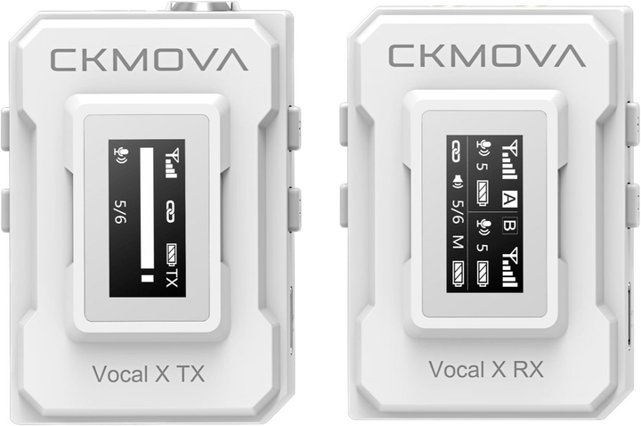 Bezprzewodowy system mikrofonowy CKMOVA Vocal X V1W 2.4 GHz White (SUP_em4022) - Zdjęcie 1 Bezprzewodowy system mikrofonowy CKMOVA Vocal X V1W 2.4 GHz White (SUP_em4022) - obraz 1