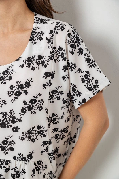 Платье женское однотонное с принтом белый 214R209-6 AGER 56 (4XL-5XL) - изображение 5