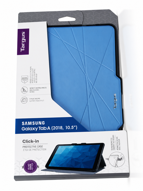 Чохол-книжка Targus Click-In THZ728GL протиударний з функцією Sleep для Samsung Galaxy Tab A 10.5 2018 SM-T590/SM-T595 - изображение 5