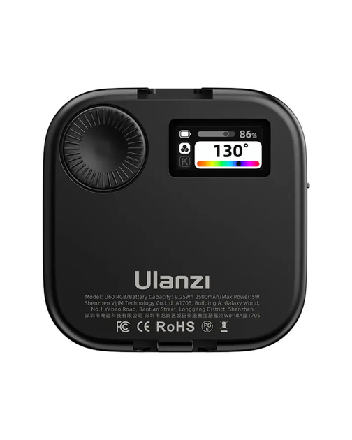 Світлодіодне RGB-відеосвітло Ulanzi U60 2500–9000K, акумуляторне - Фото 5 Світлодіодне RGB-відеосвітло Ulanzi U60 2500–9000K, акумуляторне - зображення 5