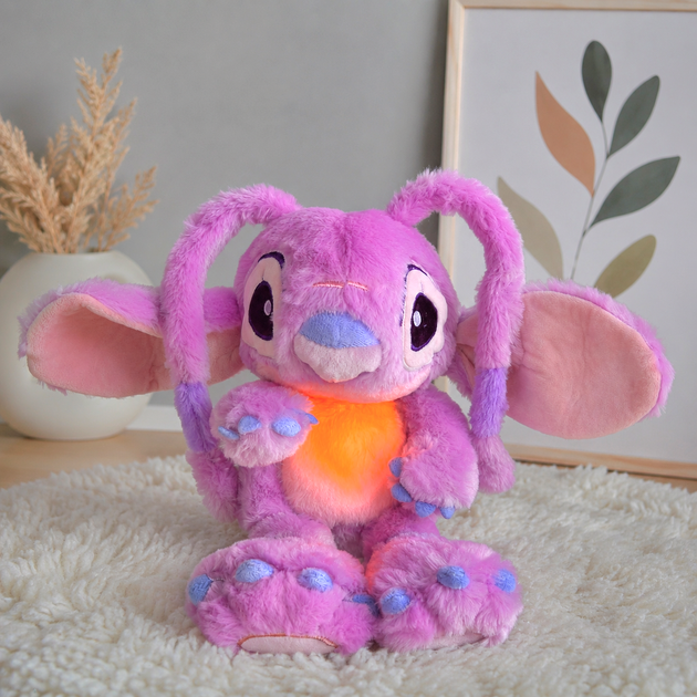 Дихаюча плюшева іграшка Stitch Angel (Стіч Анджел) 40 см, інтерактивна, ефект дихання, світло та мелодія - Фото 3 Дихаюча плюшева іграшка Stitch Angel (Стіч Анджел) 40 см, інтерактивна, ефект дихання, світло та мелодія - зображення 3