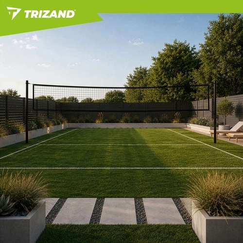 Сетка для волейбола Trizand 27456, 8,5×1 м, со стальным тросом и сумкой для переноски - изображение 2