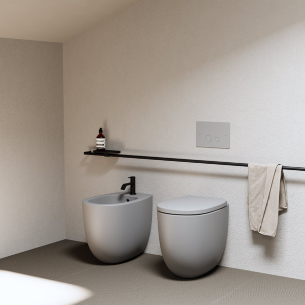 Підвісне біде NIC DESIGN MILK, сірий/матовий, напівкругла - изображение 5