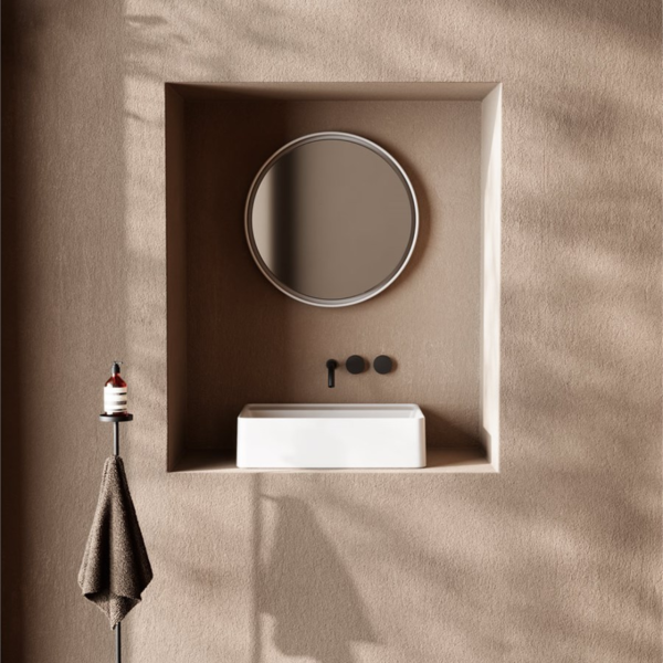 Умивальник NIC DESIGN SEMPLICE 001384001, білий/глянсовий, накладний, 60 см - изображение 4