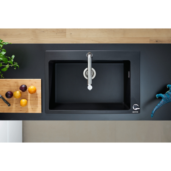 Кухонна мийка HANSGROHE, чорний/матовий, прямокутна, 77x51 см - зображення 6