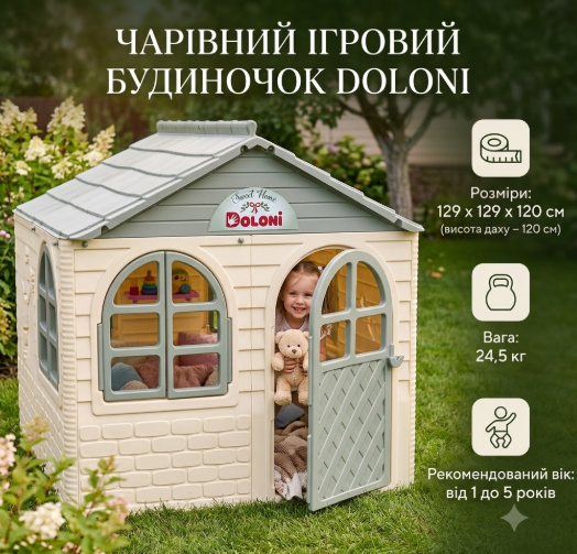Детские игровые домики Детский игровой домик с занавесками Игровой домик Doloni 129 x 129 x 120 см - Фото 6 Детские игровые домики Детский игровой домик с занавесками Игровой домик Doloni 129 x 129 x 120 см - изображение 6