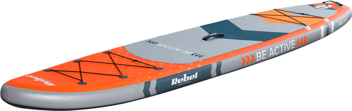 Надувная SUP доска Rebel ACTIVE 350 x 81 x 15 см с веслом, насосом и сумкой для хранения Оранжевая RBA4500 (5901890120173) - Фото 3 Надувная SUP доска Rebel ACTIVE 350 x 81 x 15 см с веслом, насосом и сумкой для хранения Оранжевая RBA4500 (5901890120173) - изображение 3
