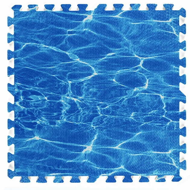 Пол пазл модульное напольное покрытие 600x600x10 мм EVA синее - Фото 7 Пол пазл модульное напольное покрытие 600x600x10 мм EVA синее - изображение 7