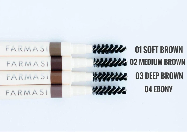 Механічний олівець для брів з щіточкою Farmasi Ebony 04 0,08 г - Фото 3 Механічний олівець для брів з щіточкою Farmasi Ebony 04 0,08 г - зображення 3