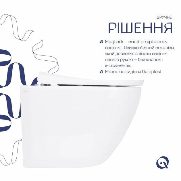 Підвісний унітаз Qtap Robin ML 520x365x365 мм кераміка Білий Soft-close - зображення 4
